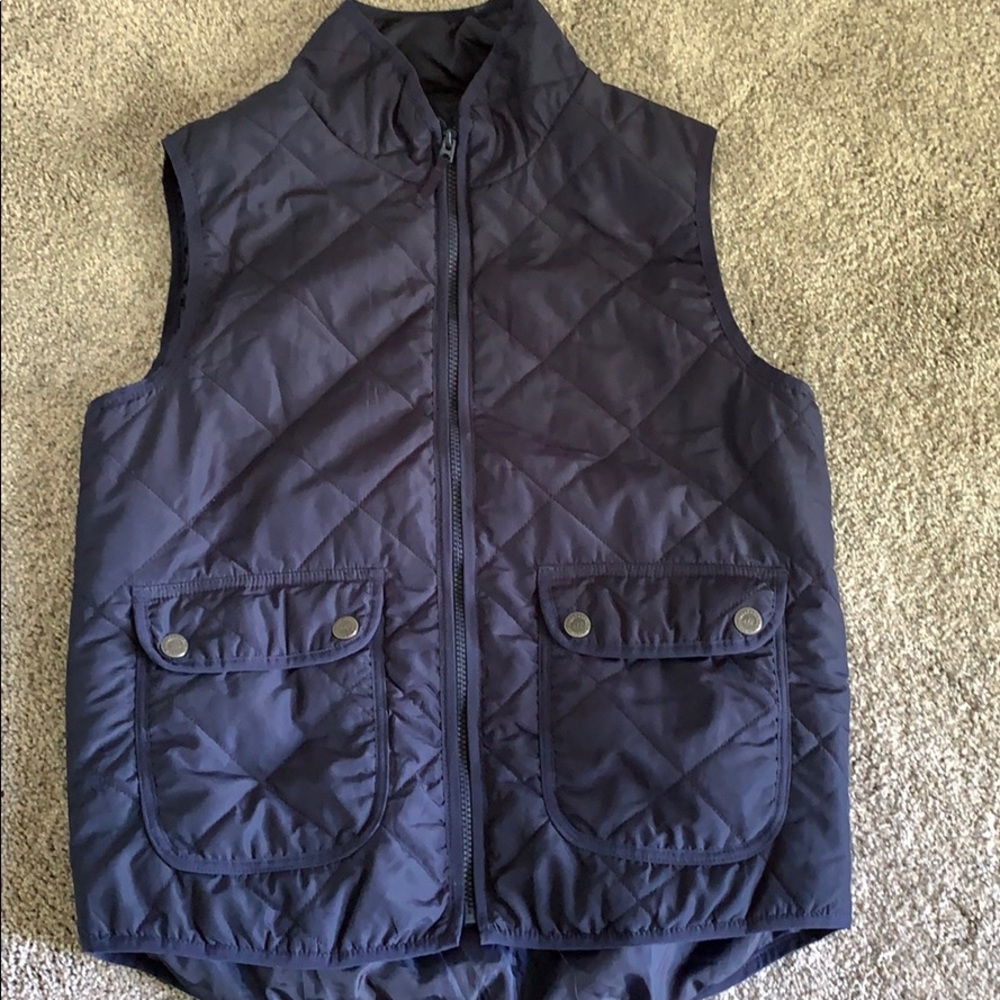 Blue puffer vest